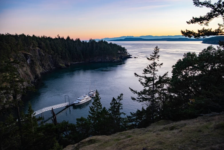 the view of the bay from a viewpoint of a mountain