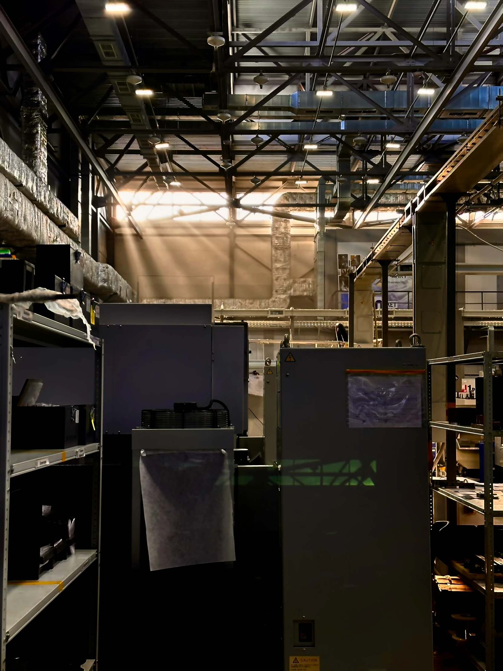 the room is covered in many different shelves