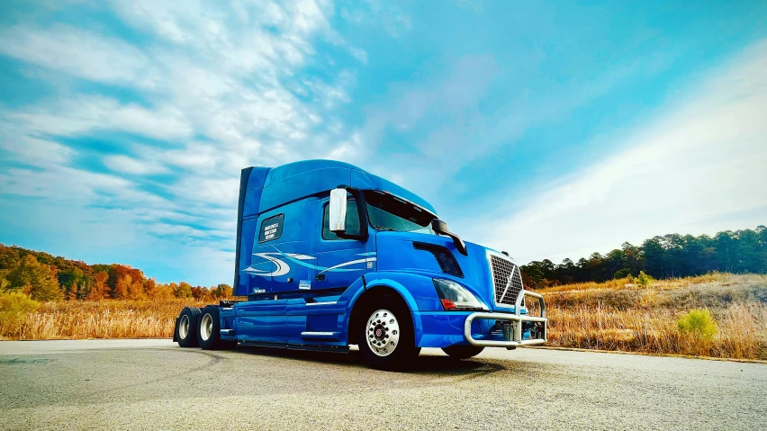 a blue truck with the face of a large truck