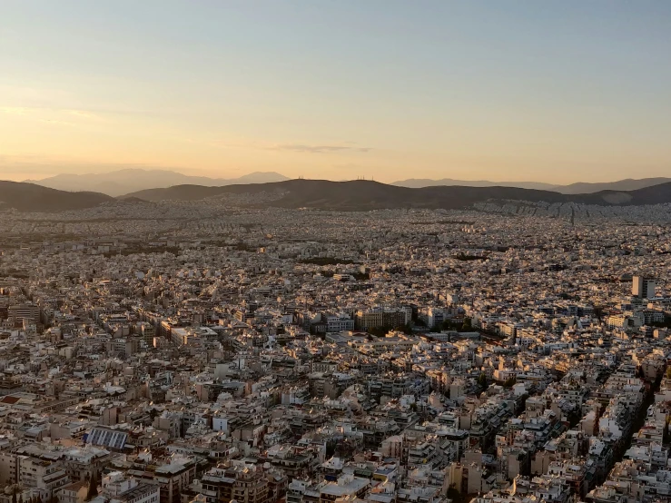 an overview s of the city from atop