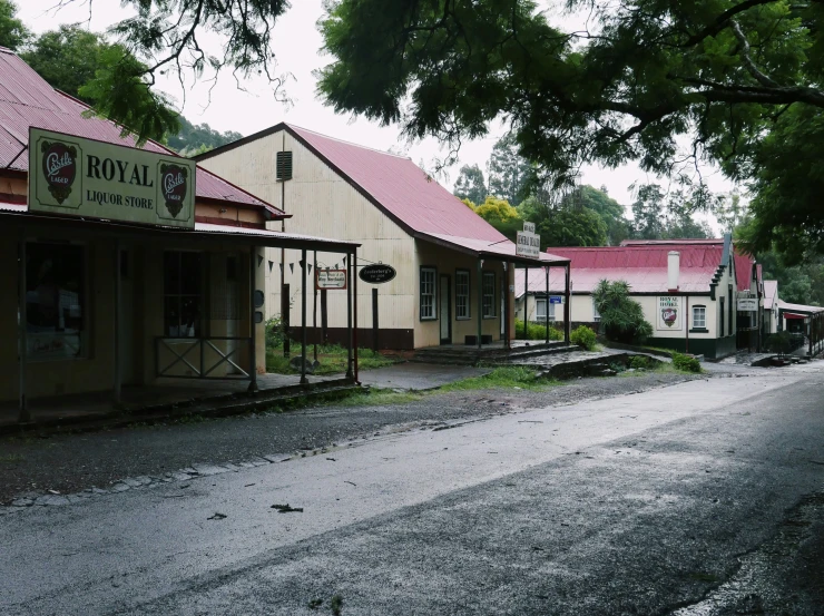 the small town is very old and empty