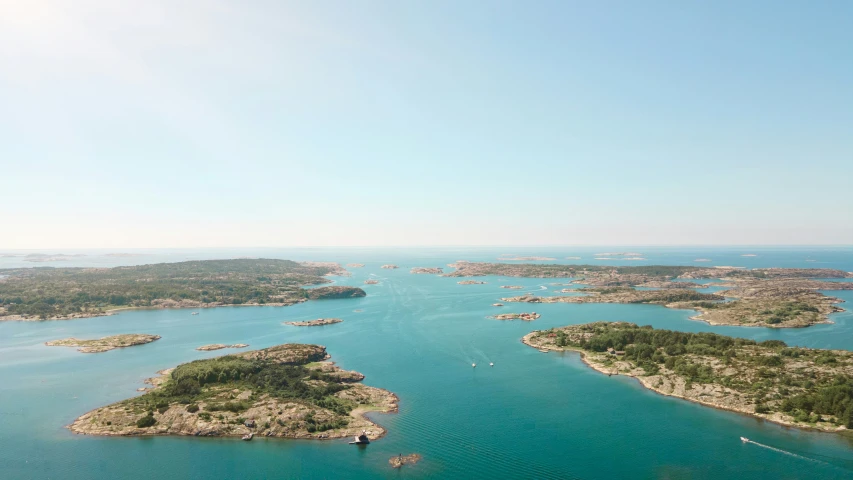 an island that is sitting in the middle of a lake