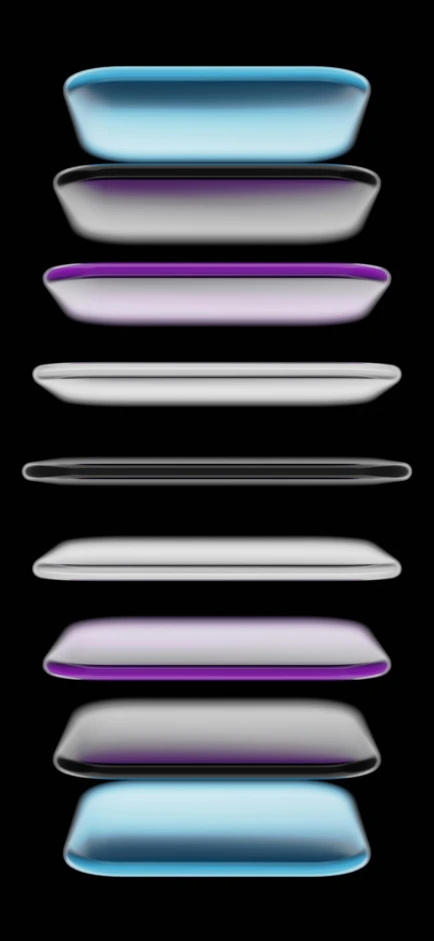 a series of four different color iphones