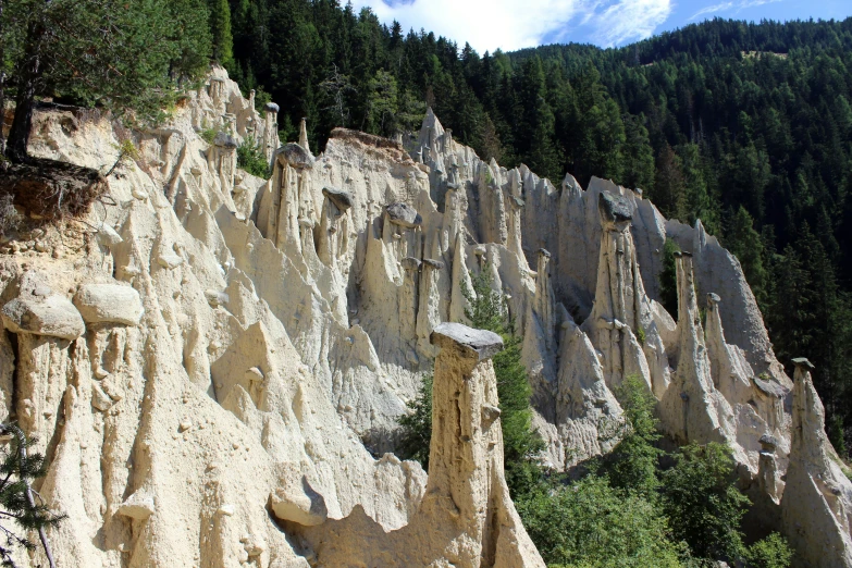 rock formation on the side of a hill