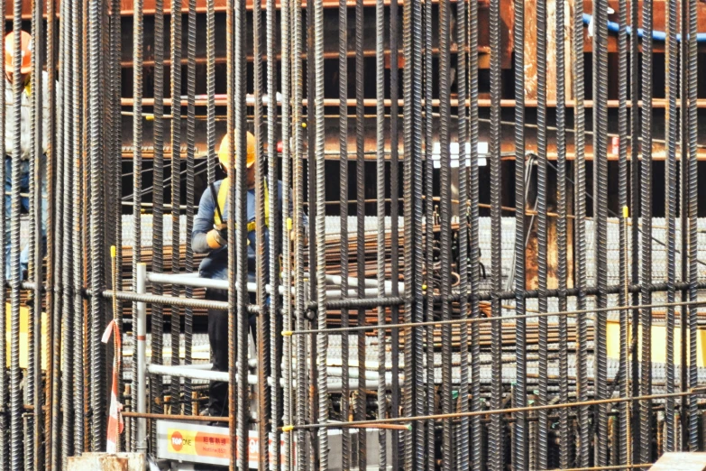 workers working in a large construction area