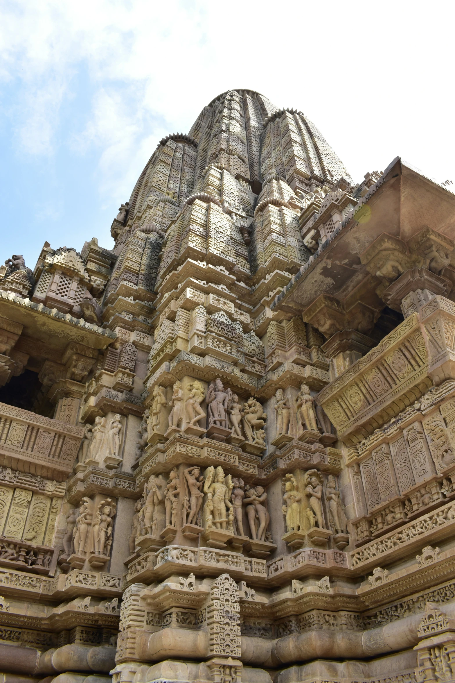 close up of an intricate structure on a building