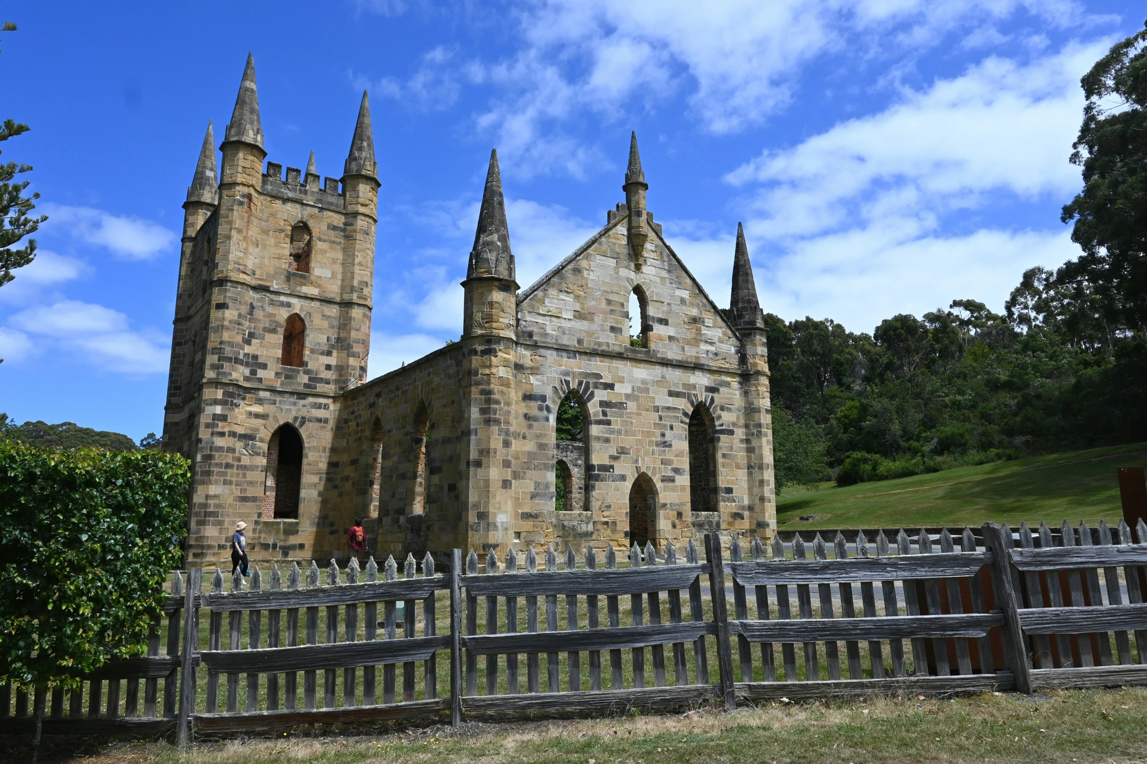 there are a lot of old church ruins in this town