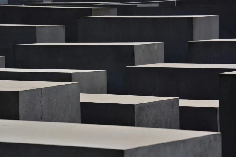 large cement slabs placed on each other in an outdoor display