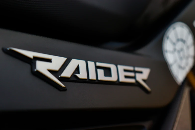 the name is radar on the black and silver motorcycle