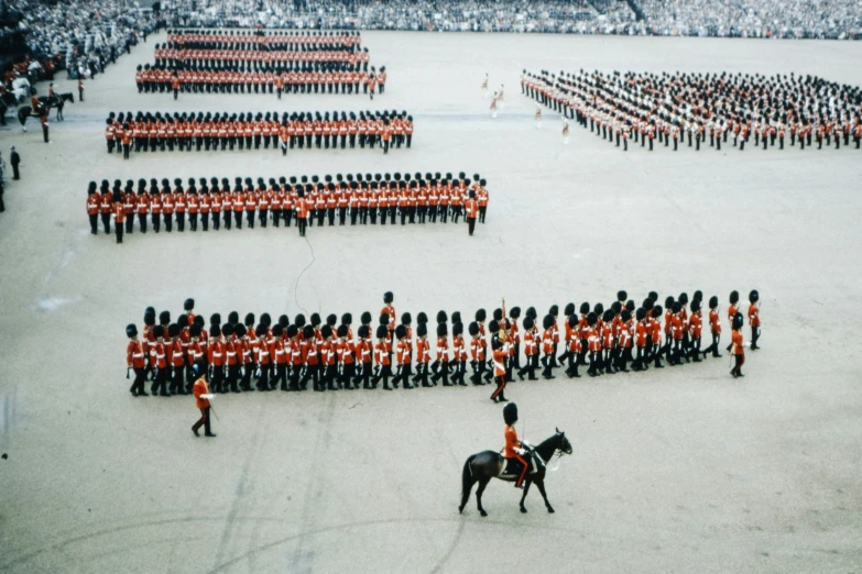 this is a group of men on horseback in an elaborate field