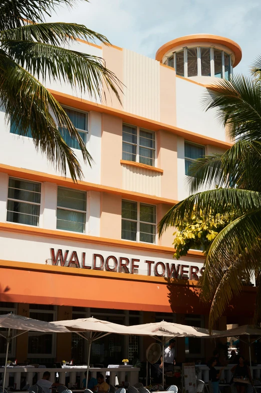 the entrance of the waldore tower in miami