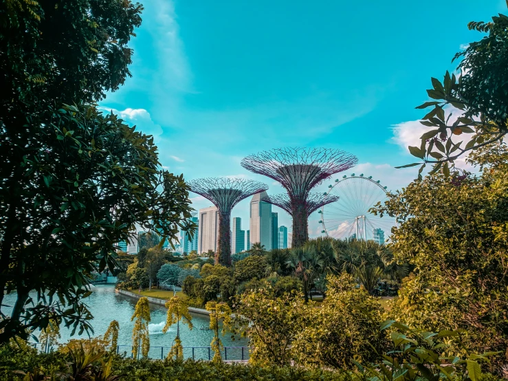 the futuristic trees in the city are ready to be eaten