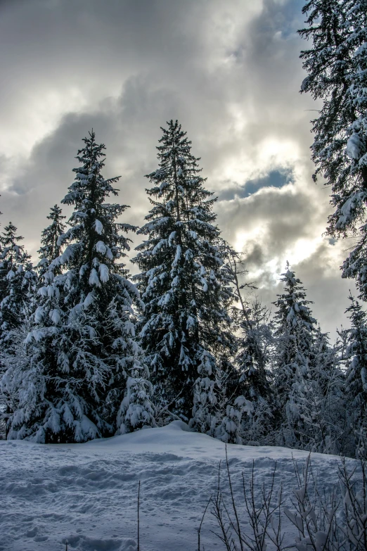 there is a sky full of clouds and snow on this day