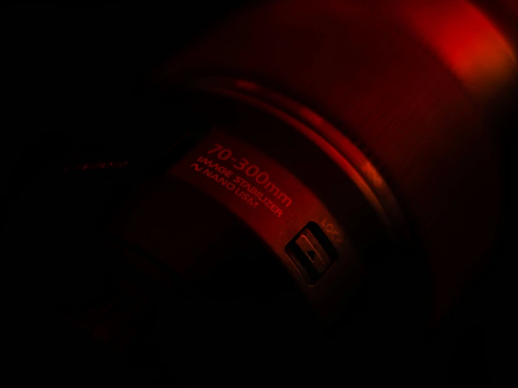 a close up s of a bright red light on a camera