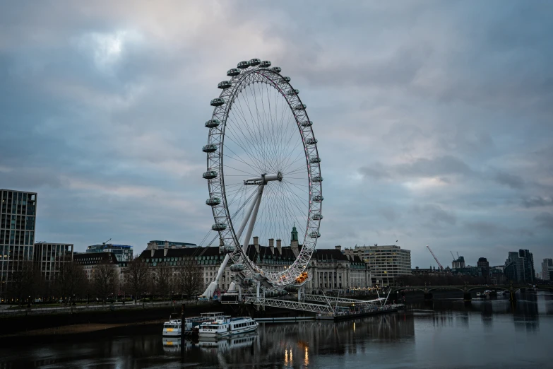 a view of an amut wheel near the river