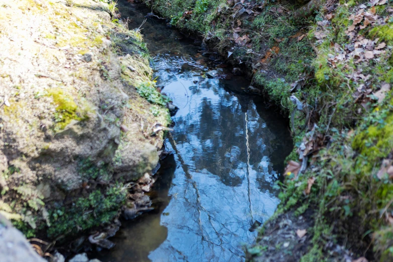 this is an image of the river flowing between two sides