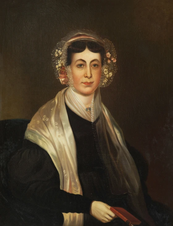 a painting of a woman with a scarf over her shoulders