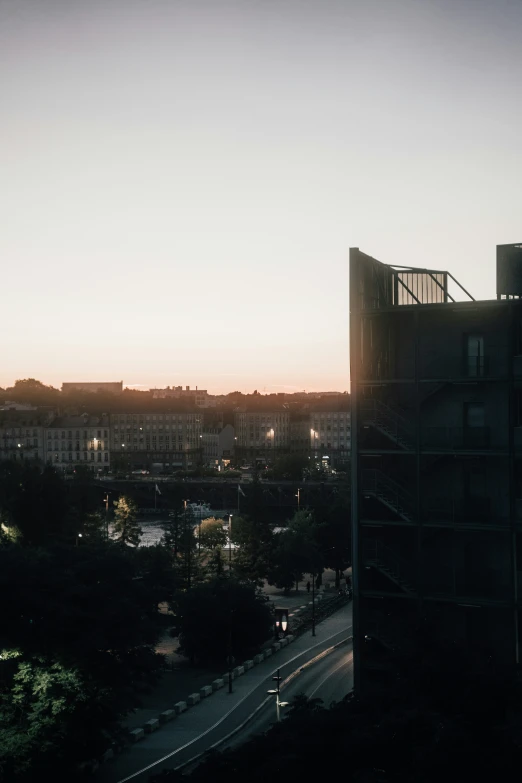 an overview of a city with large buildings