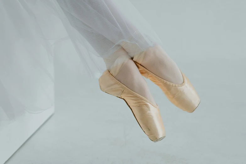 ballerina's feet, which show the toes of her dancer