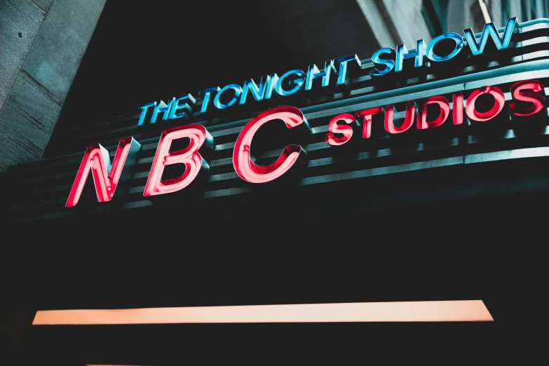 an image of a neon sign for the tonight show