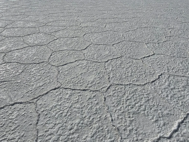 the white sand and ground of a desert