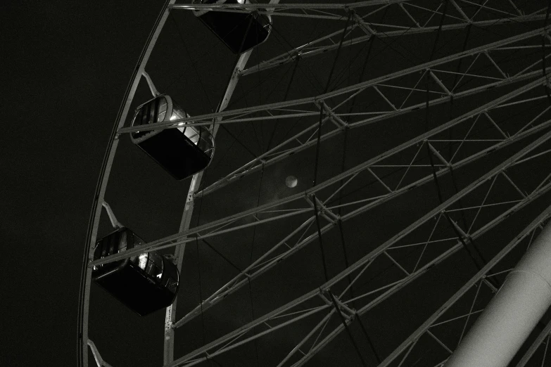 an amut wheel at night with the light on
