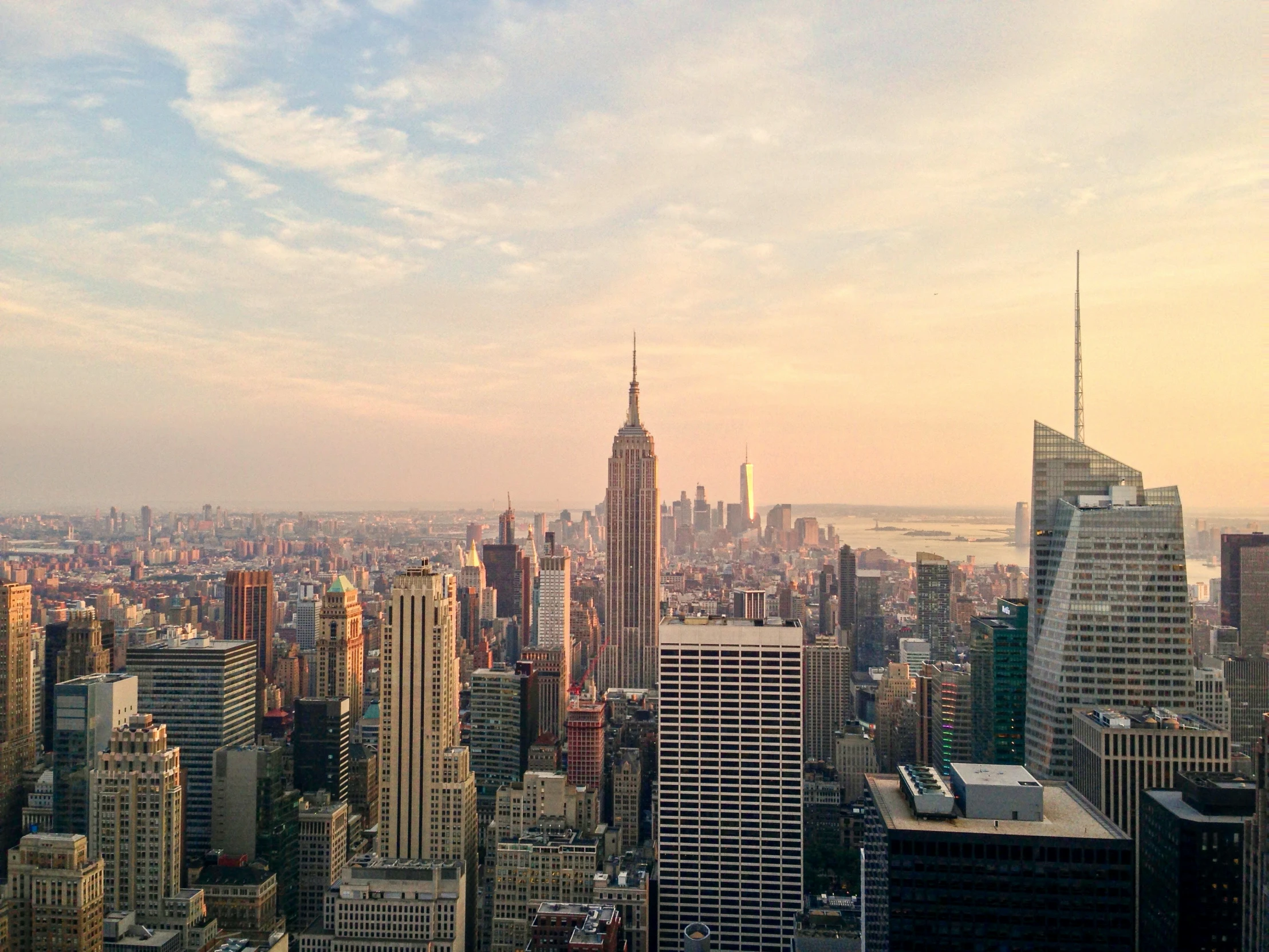 a large city that has some tall buildings