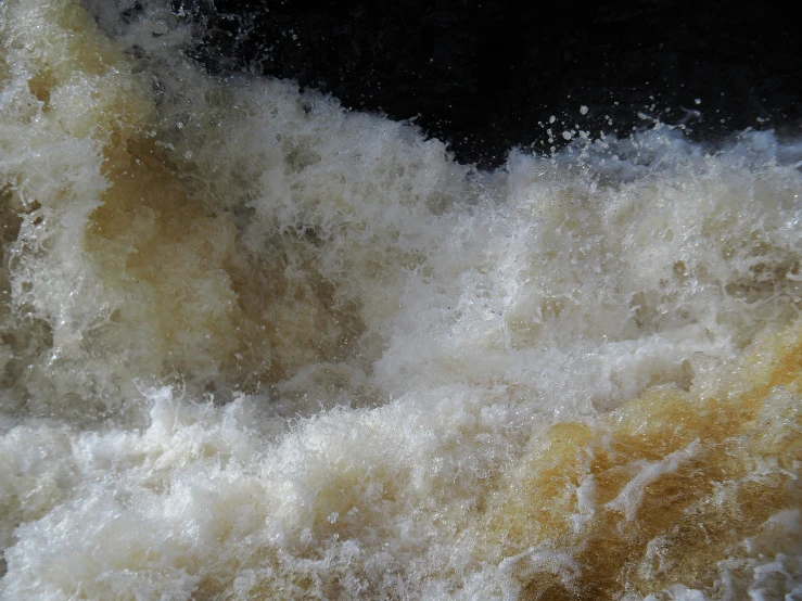 a water river with very strong currents coming out