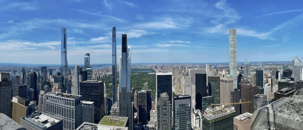 large and tall buildings with an overcast sky