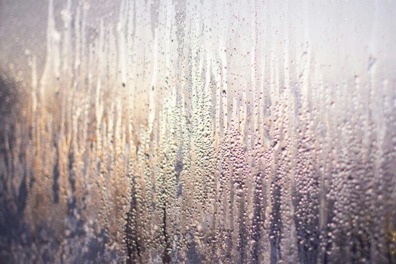 water droplets on the window of a building