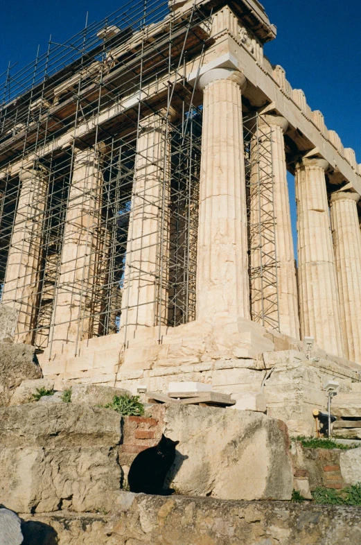 some big pretty very tall columns near each other