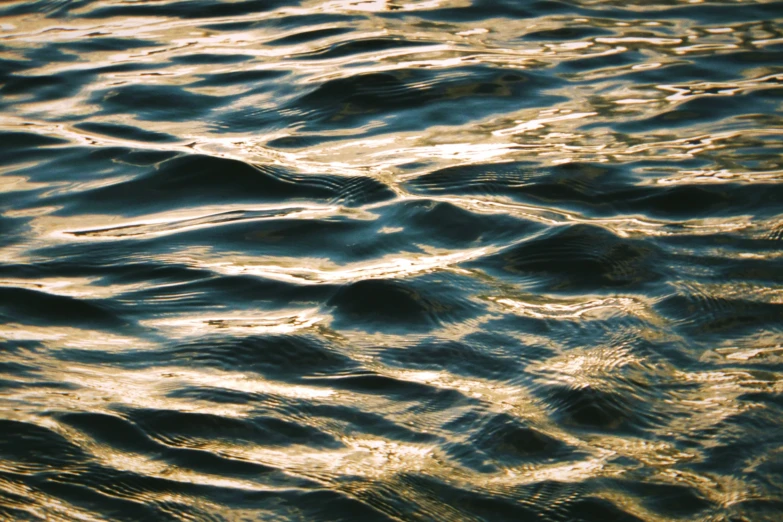 a body of water with waves going towards the shore