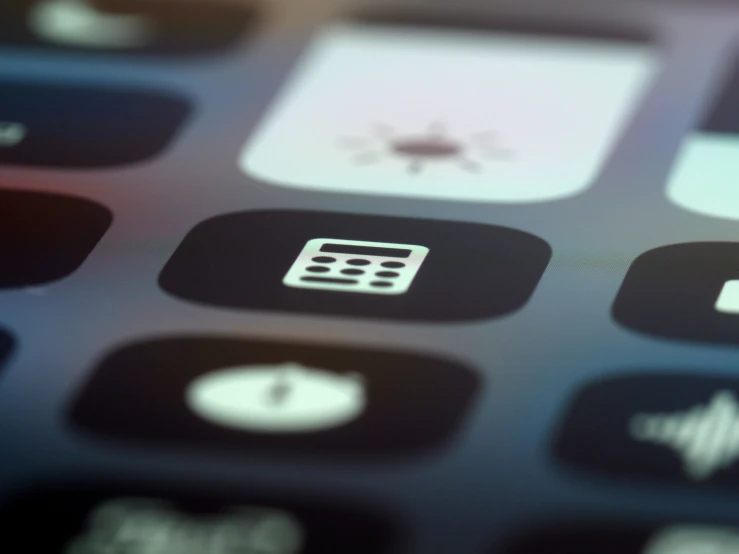 a close up view of an image of an iphone keyboard