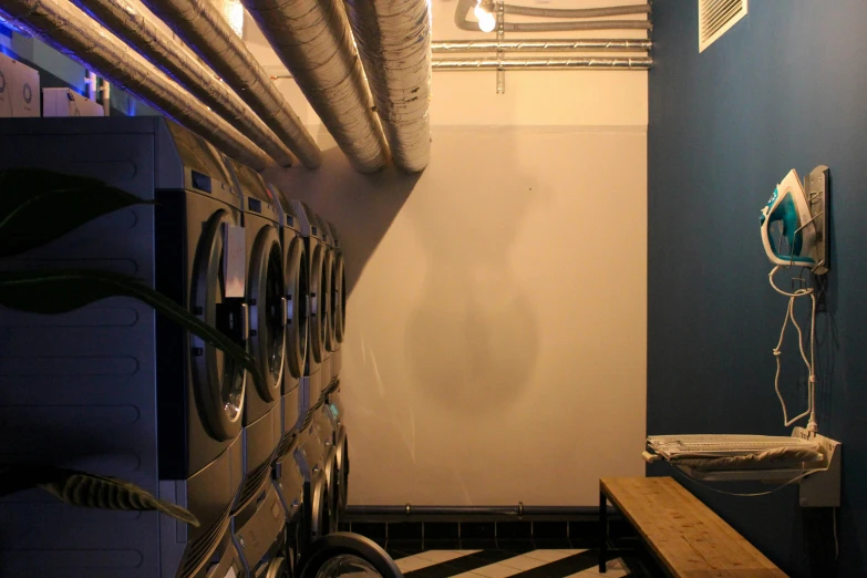 this is a very unique and modern shower stall in a bathroom