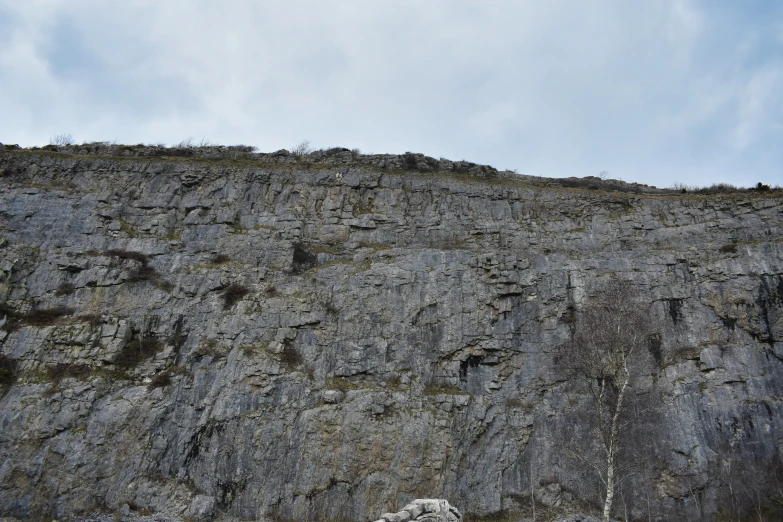 the large hill of stone is very steep