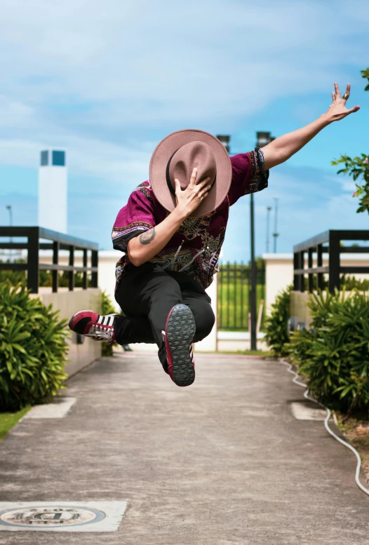 a man in the air on a skateboard