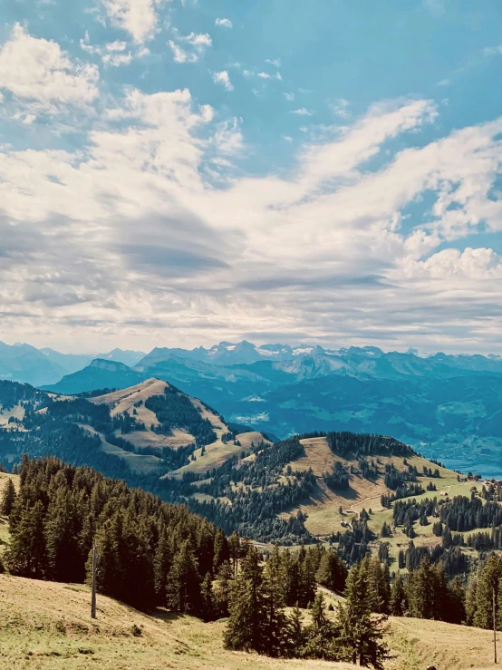 beautiful mountain scenery in a sunny day with clouds