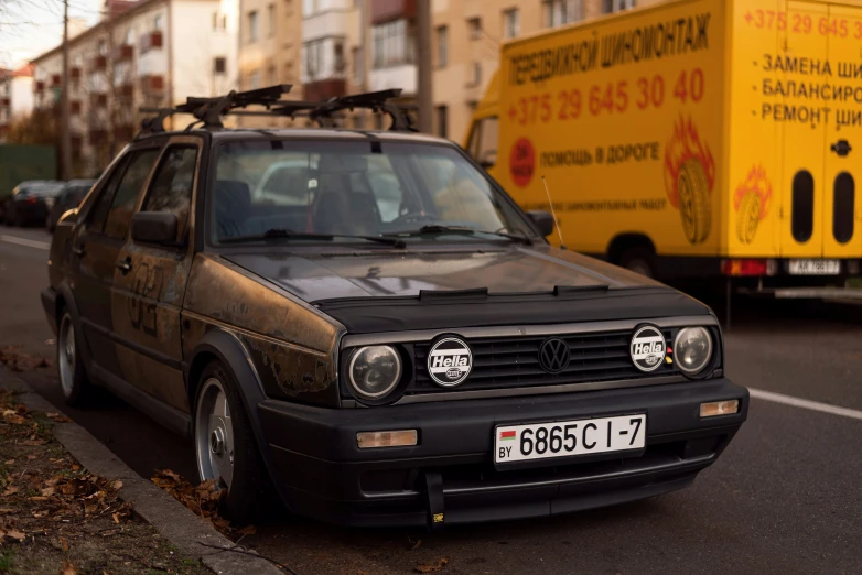 an image of a car parked on the street