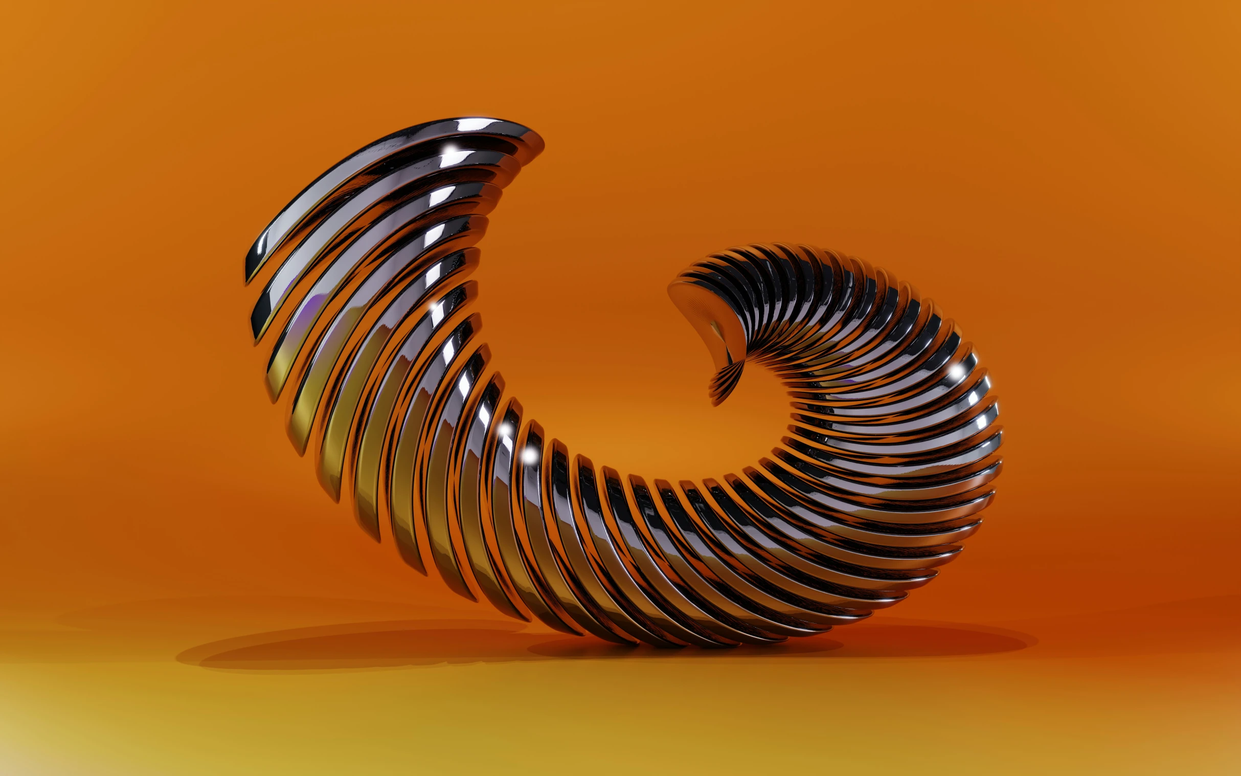 a sculpture of three spirals that are in the shape of a spiral