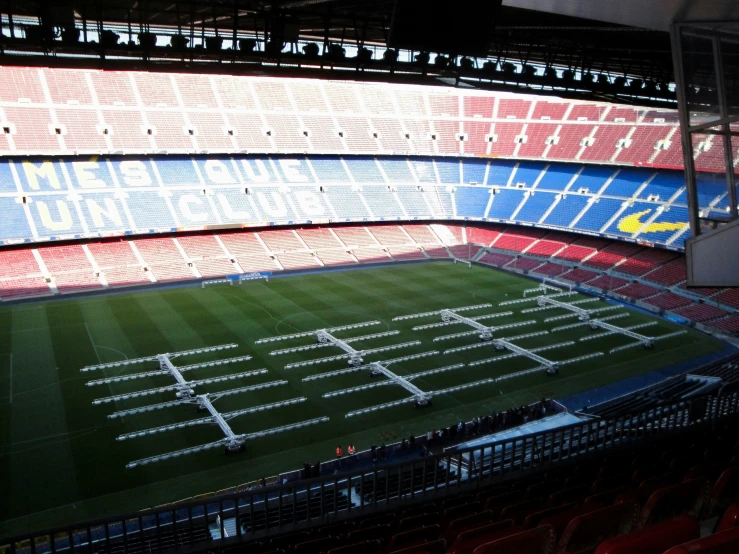 view from the inside of the santiago berni stadium