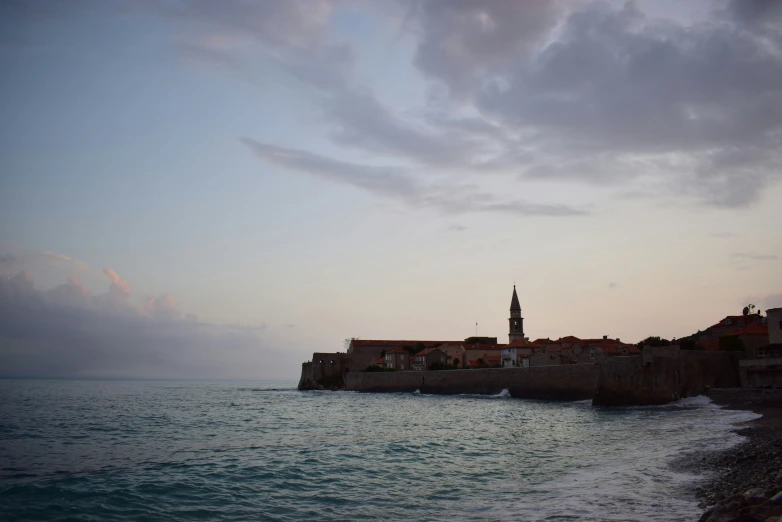 this is an image of an old town in the sea