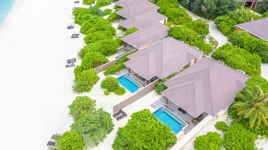 an aerial po of the beachfront houses