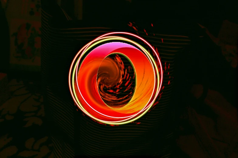 a close - up po of colorful lights in motion