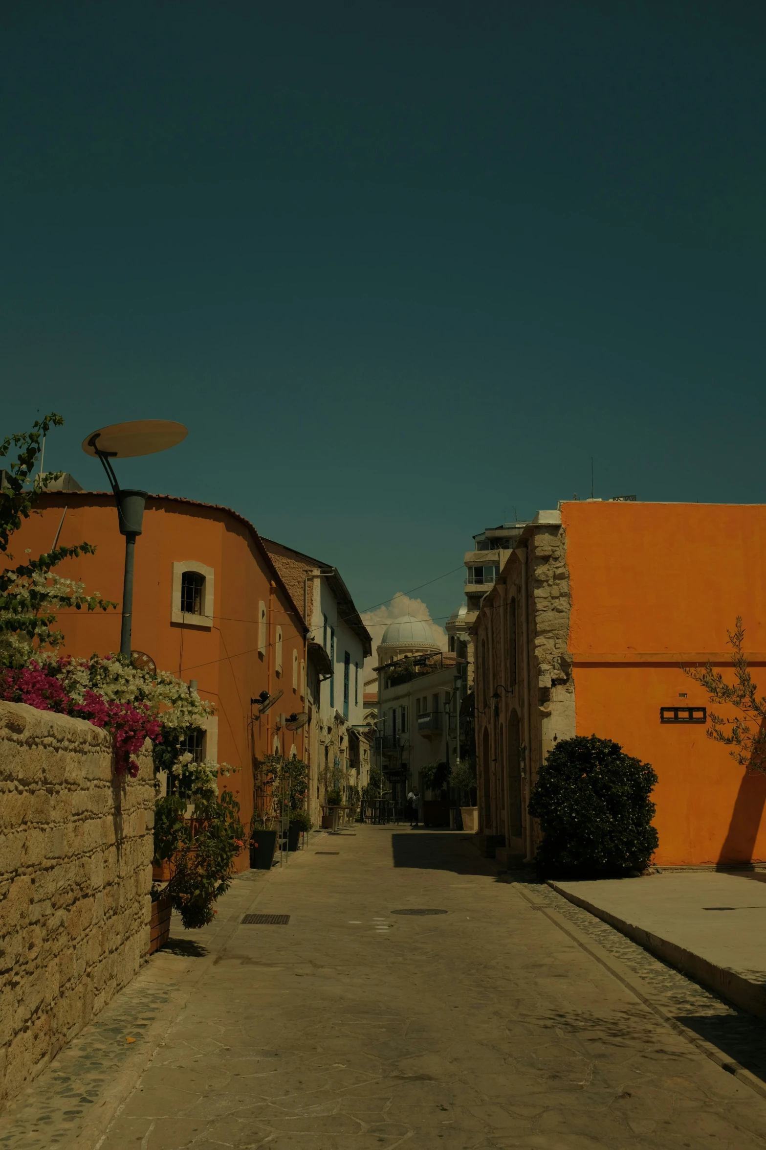 a street with some buildings on both sides of it