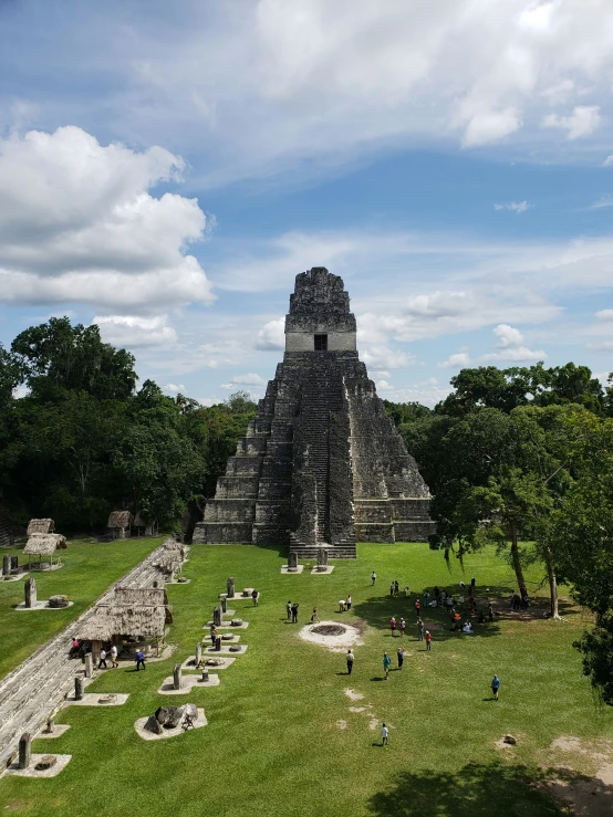 a very large structure sitting in the middle of a field