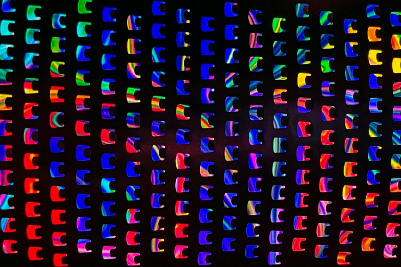 several multicolored numbers, including one in the upper letters