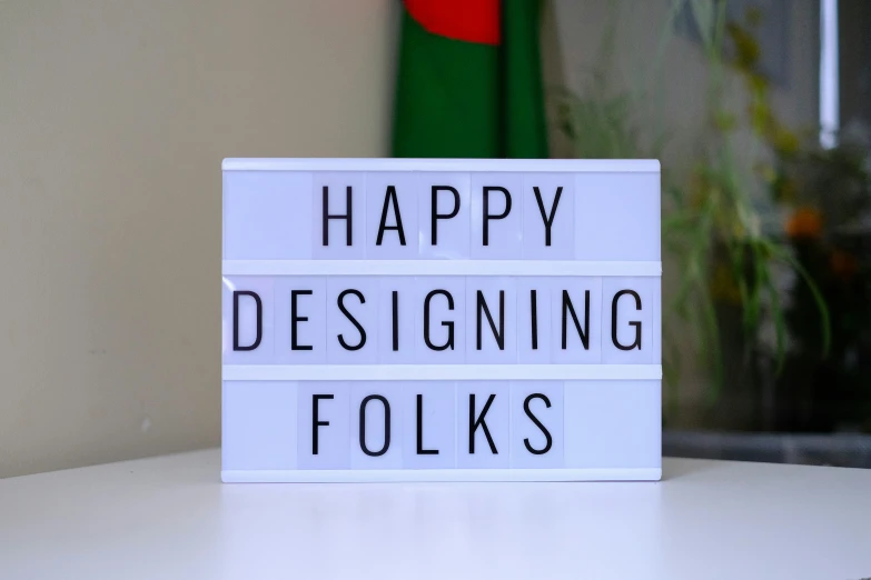 a white lightbox sitting on top of a table