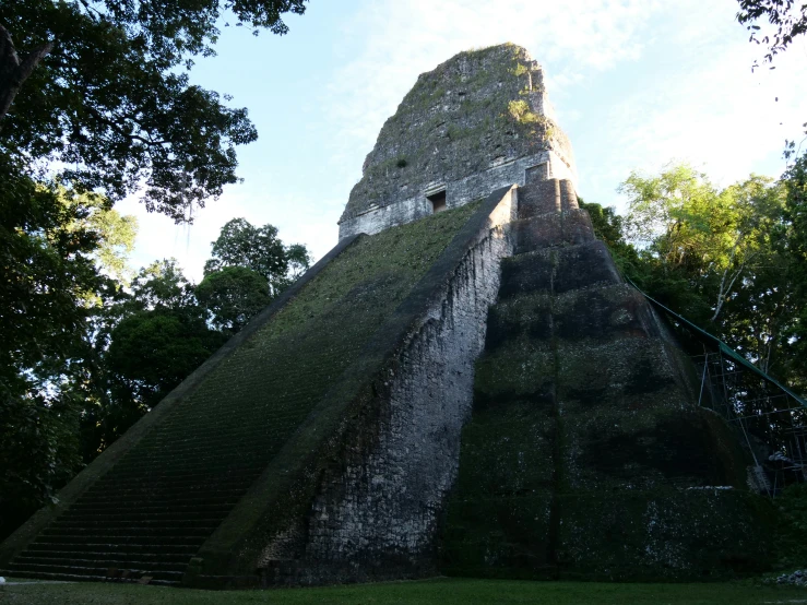 some big pyramid with people at the top