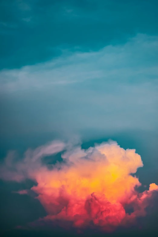 colorful clouds as the sun sets on a cloudy sky