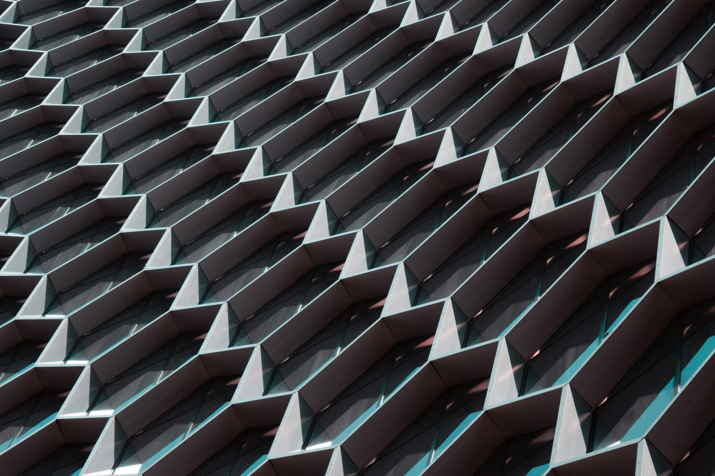 several rows of black and white triangular shapes